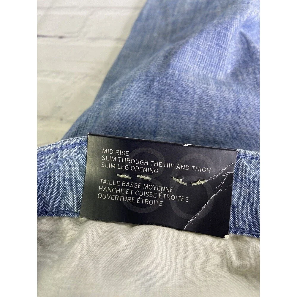 Gap Womens Pant Girlfriend Khaki Chino Slim Straight Leg Mid Rise Blue Size 8 29 - Picture 4 of 9